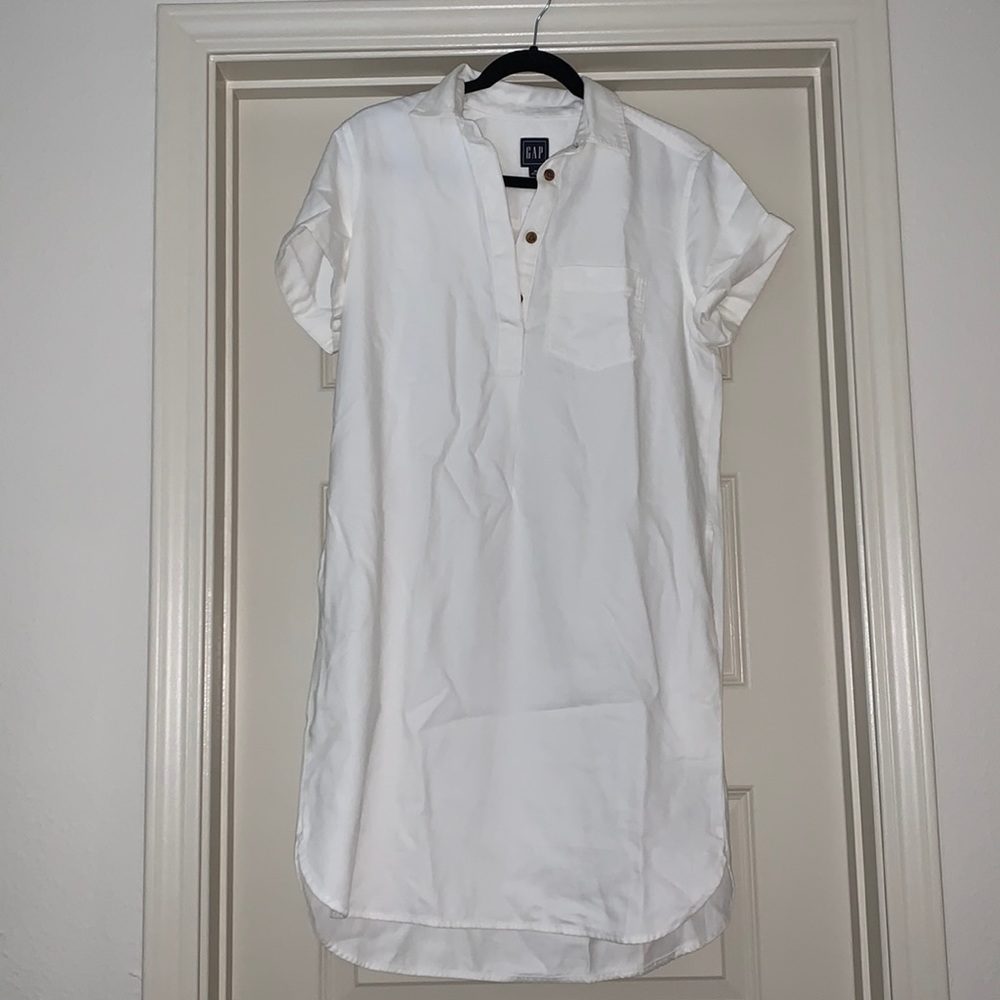 Short sleeve white shirt dress - GAP M